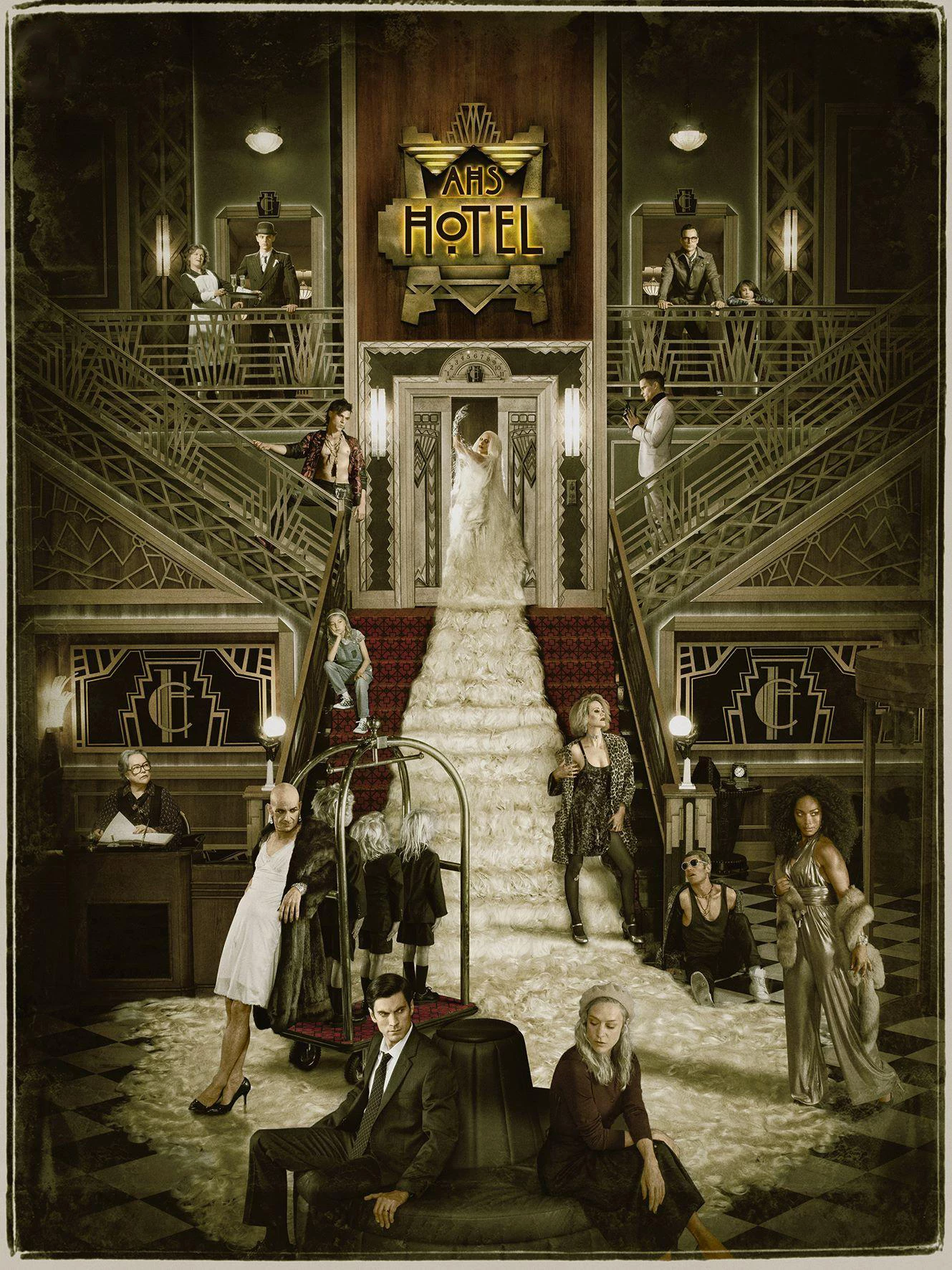 American Horror Story Hotel Poster Checks In Whole Cast